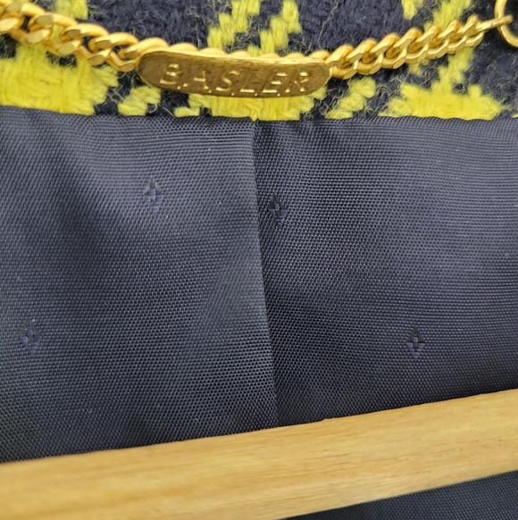 Basler Wool Longline Blazer Classic Preppy Houndstooth Statement Jacket - Picture 7 of 10